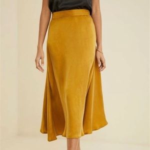 Amour Vert Blaze Midi Skirt in Gold